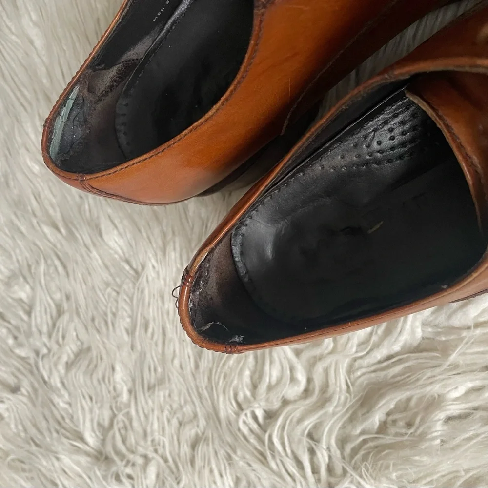 Cole Haan NikeAir C10244 Lace Up Oxford Madison Cognac Brown Dress Shoes Size 10 - Picture 9 of 10